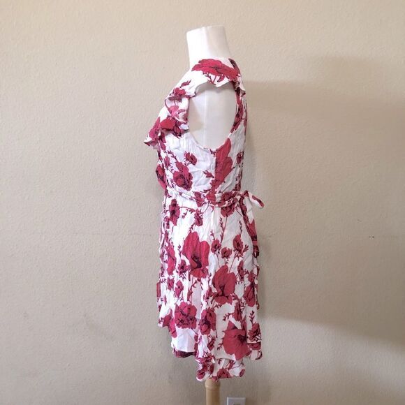 Free People French Quarter Floral Wrap Mini Dress Suze Small - Picture 3 of 12